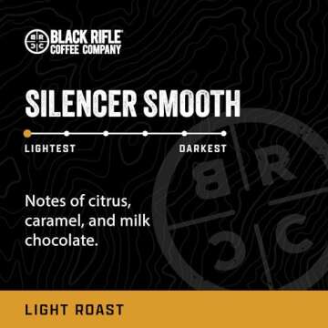 Black Rifle Coffee Company Silencer Smooth, Light Roast Ground Coffee, 12 OZ Bag