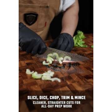 Dalstrong Professional Chef Knife - 8” Blade - Shogun Series ELITE - Damascus Chef Knife - Japanese AUS-10V Super Steel - G10 Black Handle - Razor Sharp - Chef Knife with Sheath