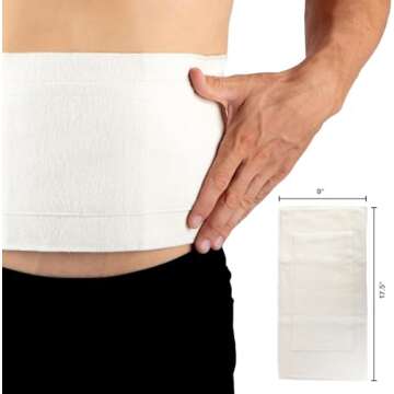 LONDON LINENS 2Pcs 100% Natural Cotton Flannel Castor Oil Pack - Unbleached, Double Brushed Cotton F...