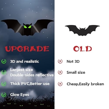 Scary 3D Bats Halloween Décor – 56 Pcs Set for Spooky Vibe