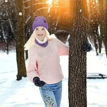 Loritta Winter Set Women Beanie Scarf Gloves Comfortable Warm