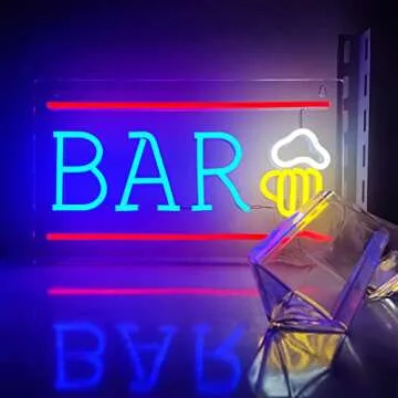 Stylish Bar Neon Sign for Home and Parties