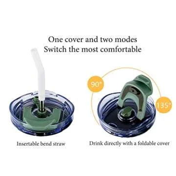 Murmioo 40OZ Tumbler with Handle and Straw - Insulated Travel Mug