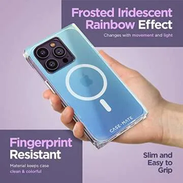 Stylish Case-Mate BLOX iPhone 14 Pro Max Case - Rainbow Frosting