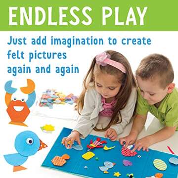 Creativity for Kids My First Fun Felt Shapes - Travel Friendly Felt Board for Toddlers, Crafts and P...