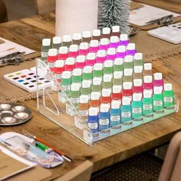 Vowcarol Clear Paint Organizer 7 Layers Craft Rack