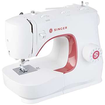 SINGER MX231 Lightweight & Portable Sewing Machine with Accessory Kit & Foot Pedal | 97 Stitch Applications, LED Light & 1-step Buttonhole | Great for Crafts & Mending