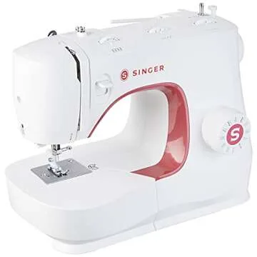 SINGER MX231 Lightweight & Portable Sewing Machine with Accessory Kit & Foot Pedal | 97 Stitch Applications, LED Light & 1-step Buttonhole | Great for Crafts & Mending