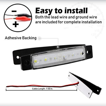 MADCATZ 3.8 Inch White LED Marker Lights - Pack of 20