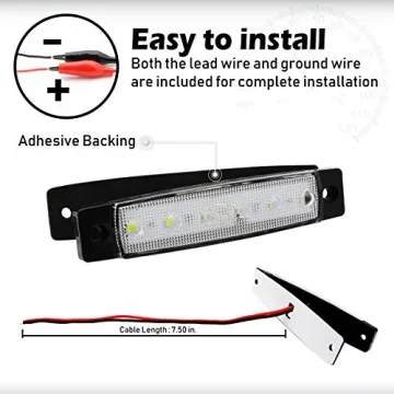 MADCATZ 3.8 Inch White LED Marker Lights - Pack of 20