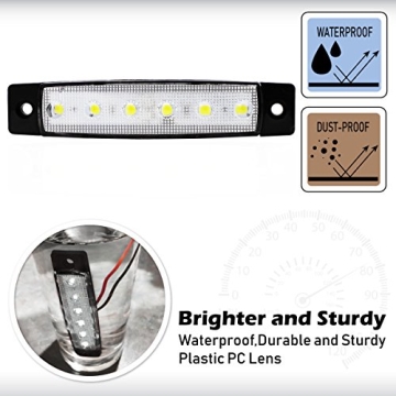 MADCATZ 3.8 Inch White LED Marker Lights - Pack of 20