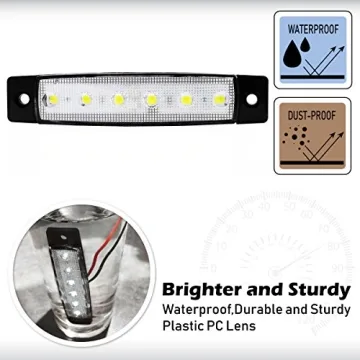 MADCATZ 3.8 Inch White LED Marker Lights - Pack of 20