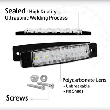 MADCATZ 3.8 Inch White LED Marker Lights - Pack of 20