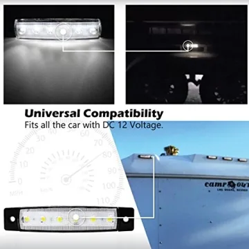 MADCATZ 3.8 Inch White LED Marker Lights - Pack of 20