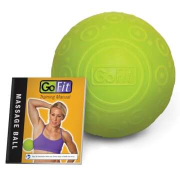 GoFit 5 Inch Massage Ball - Muscle Pain Management, Green