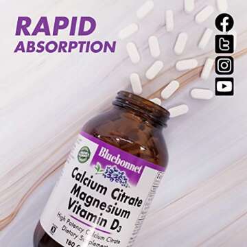 Calcium Magnesium Plus Vitamin D3 Caplets for Bone Health