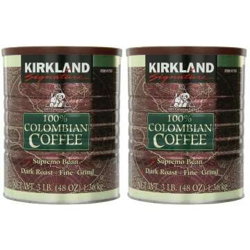 Colombian Coffee Supremo Dark Roast 6 lb Fine Grind