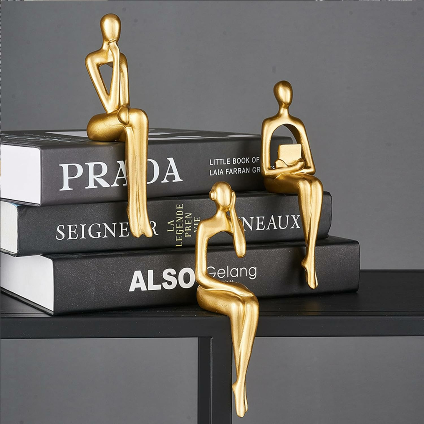 Gold Statue Home Decoration – 3 Piece Stylish Set