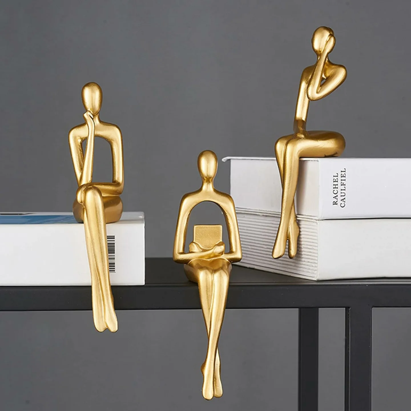 Gold Statue Home Decoration – 3 Piece Stylish Set