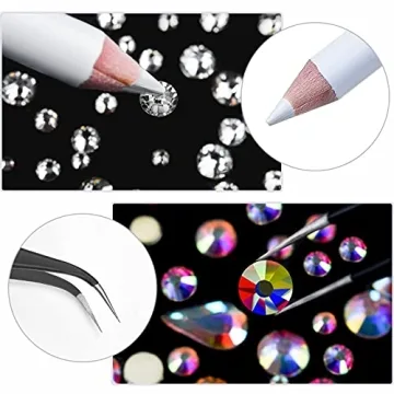 Nail Art Rhinestones Kit 2400pcs All Sizes for Crafts