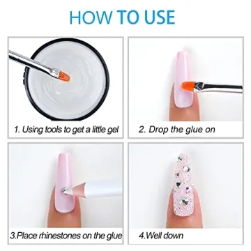 Nail Art Rhinestones Kit 2400pcs All Sizes for Crafts