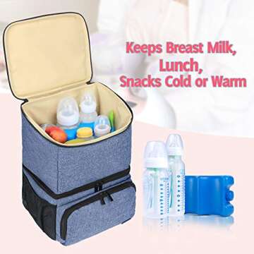 Teamoy Breast Pump Backpack with Cooler for Moms