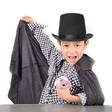 Skeleteen Black Felt Top Hat for Costumes and Parties