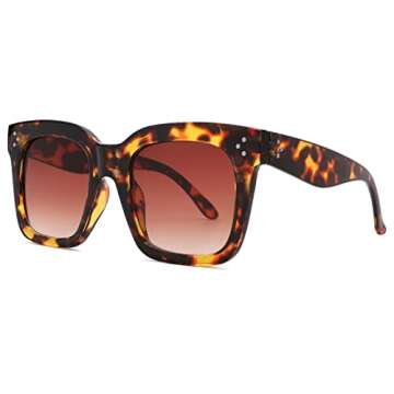 Bouryo Retro Oversized Sunglasses for Stylish UV400 Protection