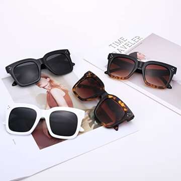 Bouryo Retro Oversized Sunglasses for Stylish UV400 Protection