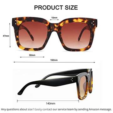 Bouryo Retro Oversized Sunglasses for Stylish UV400 Protection
