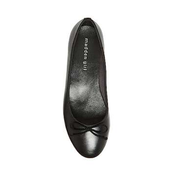 Madden Girl Women's Plie Ballet Flat, Black Paris, 7.5