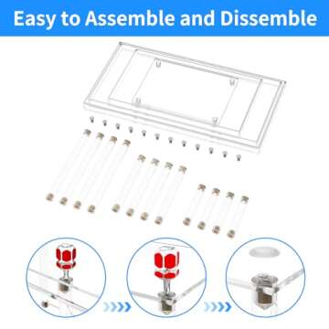 NIUBEE 3PCS Dessert Table Display Set, Acrylic Clear Dessert Display Stands for Cupcakes Cookie Pastry Food, Tier Serving Trays Holder for Parties Birthday Cady Bar Weddings Decor