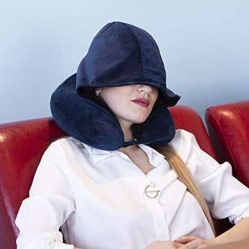 TFTDOUP Memory Foam Neck Pillow for Travel Comfort