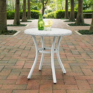 Crosley Palm Harbor Outdoor Wicker Round Side Table