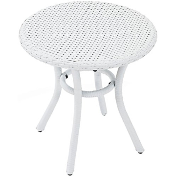 Crosley Palm Harbor Outdoor Wicker Round Side Table