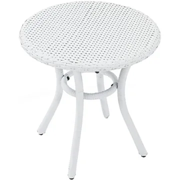 Crosley Palm Harbor Outdoor Wicker Round Side Table