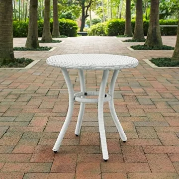 Crosley Palm Harbor Outdoor Wicker Round Side Table