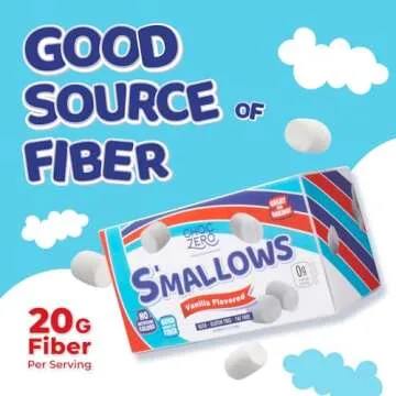 ChocZero Sugar Free Marshmallows, Keto Marshmallow, Gluten Free, 0g Fat, Zero Sugars, Healthy Low Carb, 10.5 Ounce Box