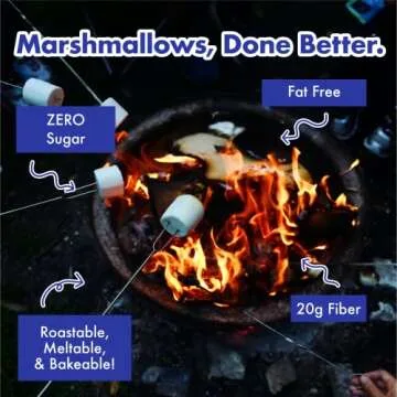 ChocZero Sugar Free Marshmallows, Keto Marshmallow, Gluten Free, 0g Fat, Zero Sugars, Healthy Low Carb, 10.5 Ounce Box