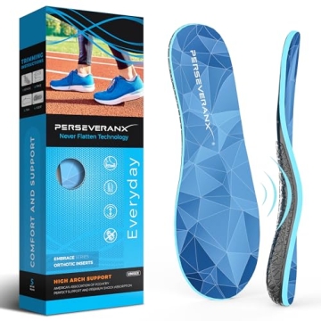 NASA Grade Plantar Fasciitis Insoles – High Arch Support Insoles for Men and Women - Absorb Shock ...