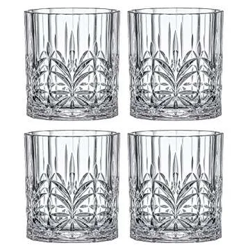 Amazing Abby - Whitney - 14-Ounce Plastic Whiskey Glasses (Set of 4), Plastic Wine Glasses, Reusable, BPA-Free, Shatter-Proof, Dishwasher-Safe, Perfect for Poolside, Outdoors, Camping, and More