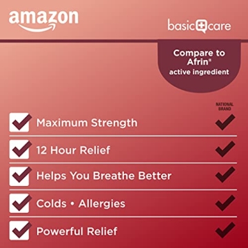 Amazon Basic Care 12-Hour Nasal Spray for Congestion
