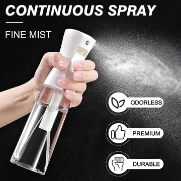 IMPORX Continuous Fine Mist Spray Bottle 2 Pack for Hair & Plants