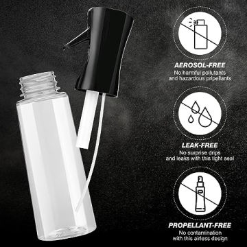 IMPORX Continuous Fine Mist Spray Bottle 2 Pack for Hair & Plants