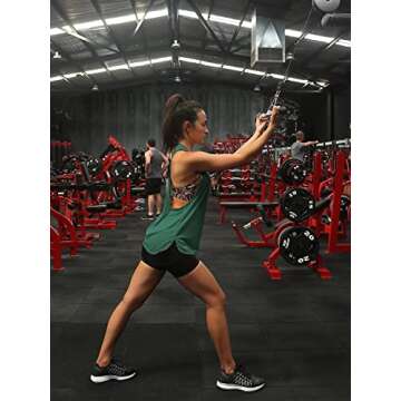 icyzone Workout Tank Tops for Women - Running Muscle Tank Sport Exercise Gym Yoga Tops Athletic Shirts (M, Army)