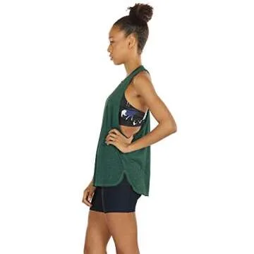 icyzone Workout Tank Tops for Women - Running Muscle Tank Sport Exercise Gym Yoga Tops Athletic Shirts (M, Army)