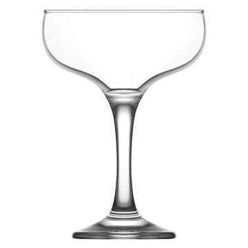 LAV Champagne Coupe Cocktail Glasses Set of 6 - Margarita, Martini, Wine Vintage Glassware - 7.9 oz- Classy Birthday, Bachelorette Party Gift for Bride, Champagne Tower