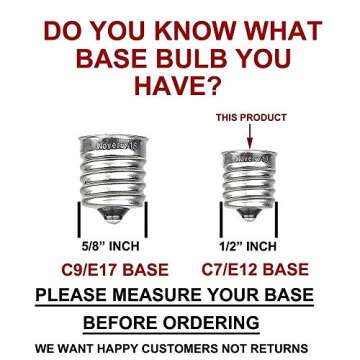 Novelty Lights Ceramic Christmas Replacement Bulbs - Outdoor Individual Bulbs for Events, Holiday Parties, Patios, and More - C7/E12 Candelabra Base, 5 Watt Lights (Multicolor, 25 Pack)