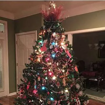 Novelty Lights Ceramic Christmas Replacement Bulbs - Outdoor Individual Bulbs for Events, Holiday Parties, Patios, and More - C7/E12 Candelabra Base, 5 Watt Lights (Multicolor, 25 Pack)