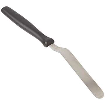 Ateco Ultra Offset Spatula with 4.25" x 0.75" Stainless Steel Blade, 4½", Silver